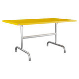Schaffner Säntis Table repas rabattable 140x80cm – Jaune 11 / Galvanisé à chaud 02