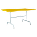 Schaffner Säntis Table repas rabattable 140x80cm – Jaune 11 / Bleu Pastel 51