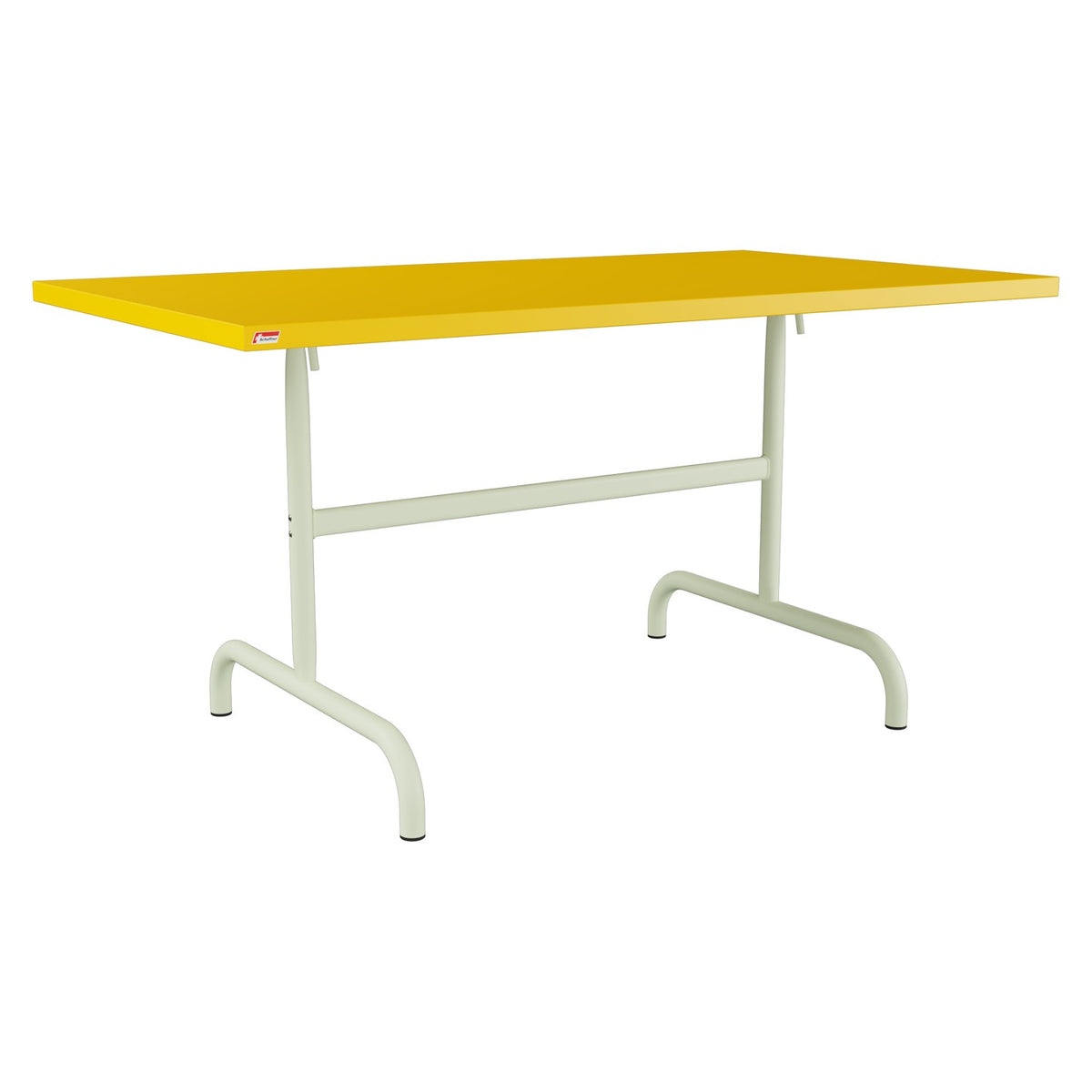 Schaffner Säntis Table repas rabattable 140x80cm – Jaune 11 / Vert Pastel 64