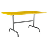 Schaffner Säntis Table repas rabattable 140x80cm – Jaune 11 / Graphite 73