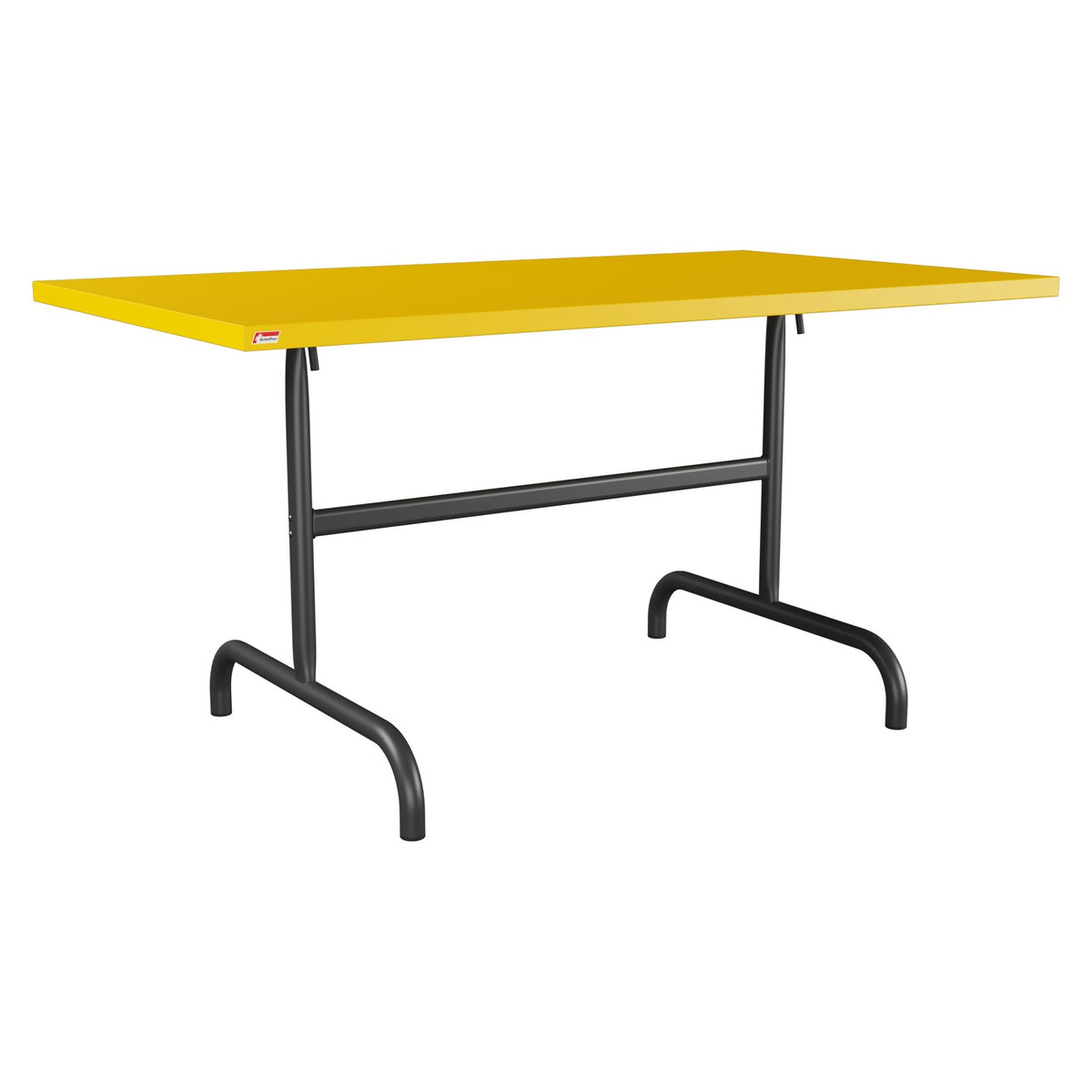 Schaffner Säntis Table repas rabattable 140x80cm – Jaune 11 / Anthracite 77