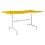 Schaffner Säntis Table repas rabattable 140x80cm – Jaune 11 / Blanc 90