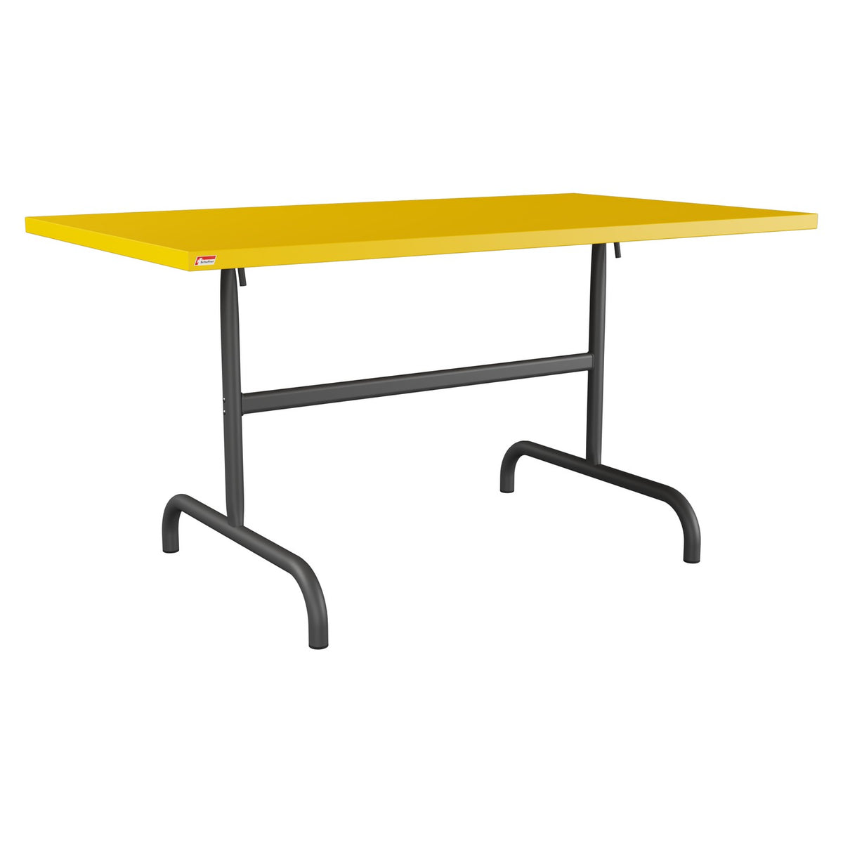 Schaffner Säntis Table repas rabattable 140x80cm – Jaune 11 / Noir 91