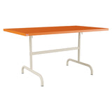 Schaffner Säntis Table repas rabattable 140x80cm – Orange 13 / Sable Pastel 15