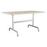 Schaffner Säntis Table repas rabattable 140x80cm – Sable Pastel 15 / Galvanisé à chaud 02