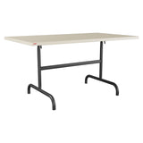 Schaffner Säntis Table repas rabattable 140x80cm – Sable Pastel 15 / Anthracite 77