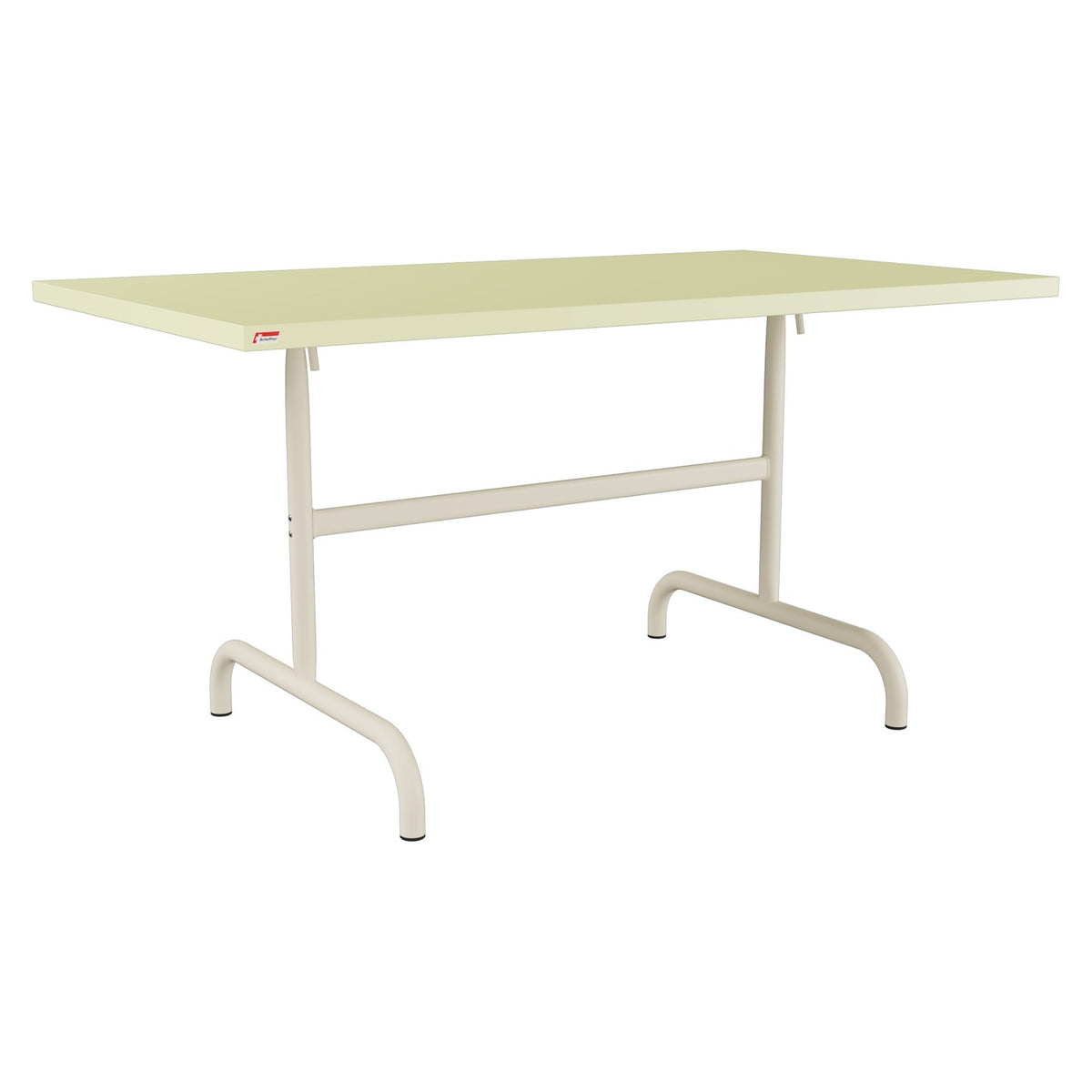 Schaffner Säntis Table repas rabattable 140x80cm – Jaune Buis 18 / Sable Pastel 15