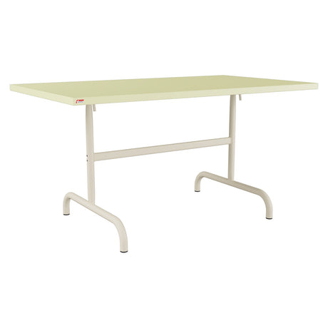 Schaffner Säntis Table repas rabattable 140x80cm – Jaune Buis 18 / Sable Pastel 15