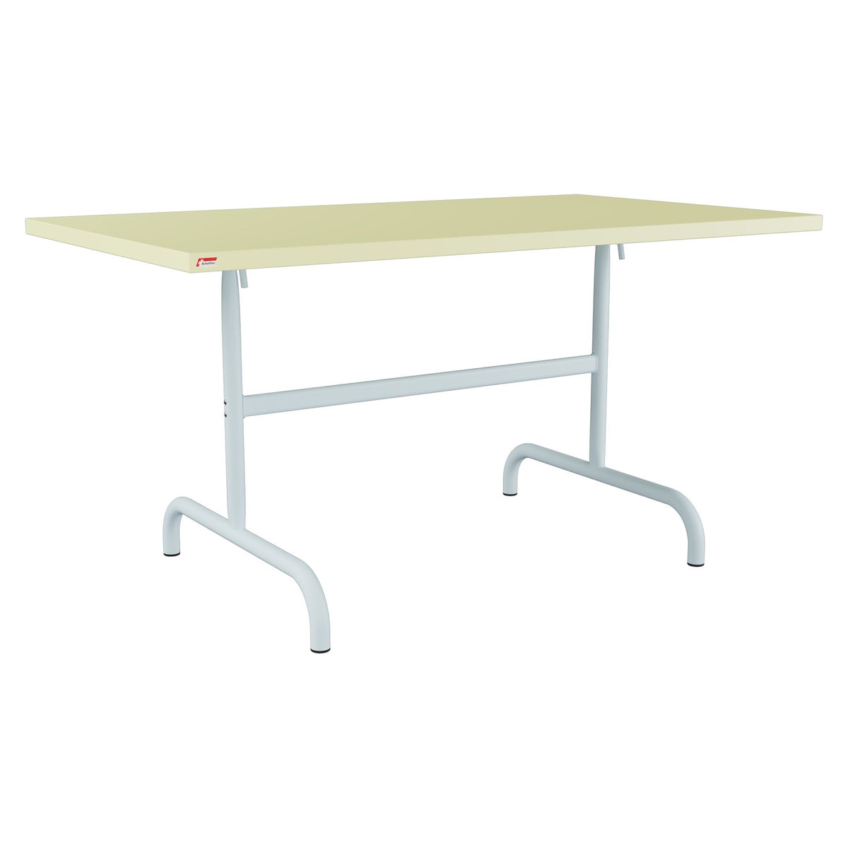 Schaffner Säntis Table repas rabattable 140x80cm – Jaune Buis 18 / Bleu Pastel 51