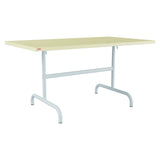 Schaffner Säntis Table repas rabattable 140x80cm – Jaune Buis 18 / Bleu Pastel 51