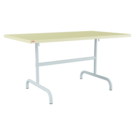 Schaffner Säntis Table repas rabattable 140x80cm – Jaune Buis 18 / Bleu Pastel 51
