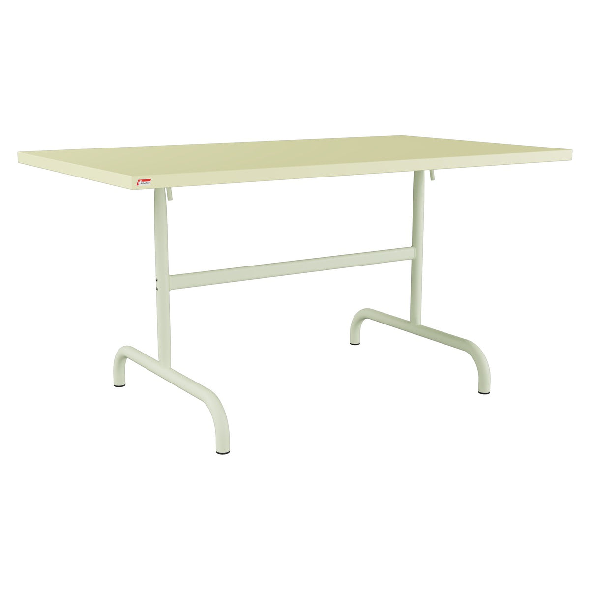 Schaffner Säntis Table repas rabattable 140x80cm – Jaune Buis 18 / Vert Pastel 64