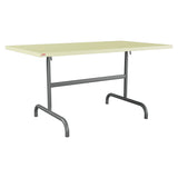 Schaffner Säntis Table repas rabattable 140x80cm – Jaune Buis 18 / Graphite 73