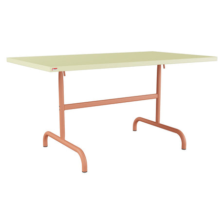 Schaffner Säntis Table repas rabattable 140x80cm – Jaune Buis 18 / Terracotta 84