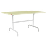 Schaffner Säntis Table repas rabattable 140x80cm – Jaune Buis 18 / Blanc 90
