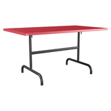 Schaffner Säntis Table repas rabattable 140x80cm – Rouge Érable 33 / Anthracite 77