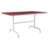 Schaffner Säntis Table repas rabattable 140x80cm – Bordeaux 38 / Bleu Pastel 51