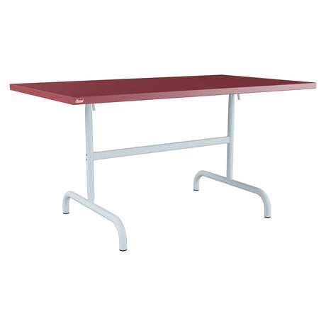 Schaffner Säntis Table repas rabattable 140x80cm – Bordeaux 38 / Bleu Pastel 51