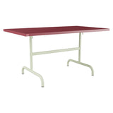 Schaffner Säntis Table repas rabattable 140x80cm – Bordeaux 38 / Vert Pastel 64