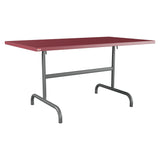 Schaffner Säntis Table repas rabattable 140x80cm – Bordeaux 38 / Graphite 73