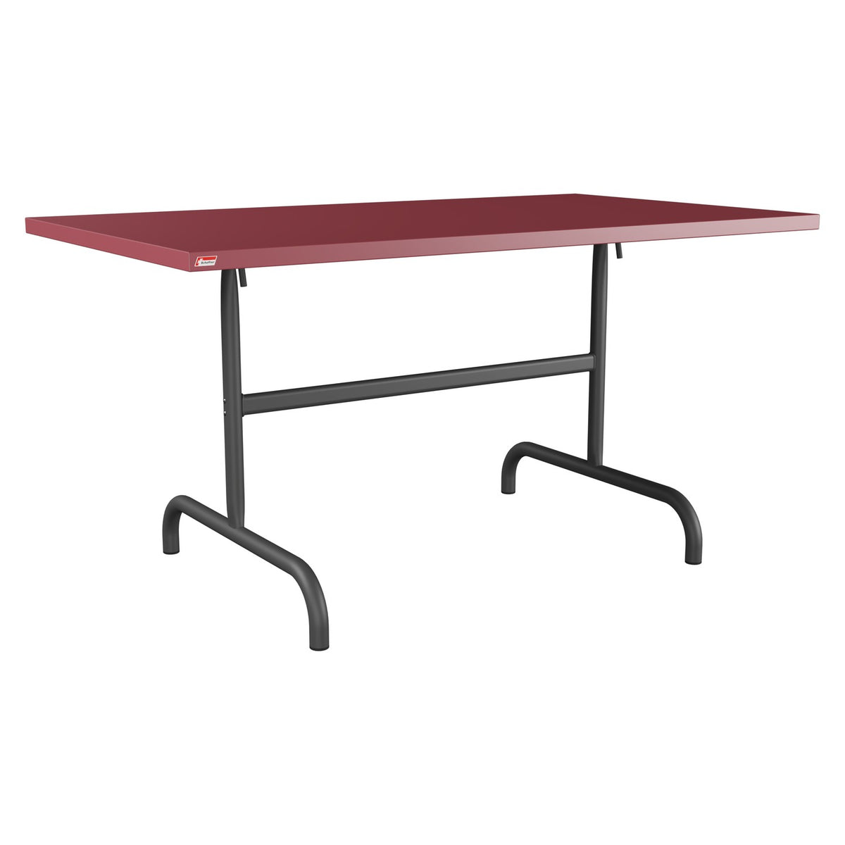 Schaffner Säntis Table repas rabattable 140x80cm – Bordeaux 38 / Noir 91