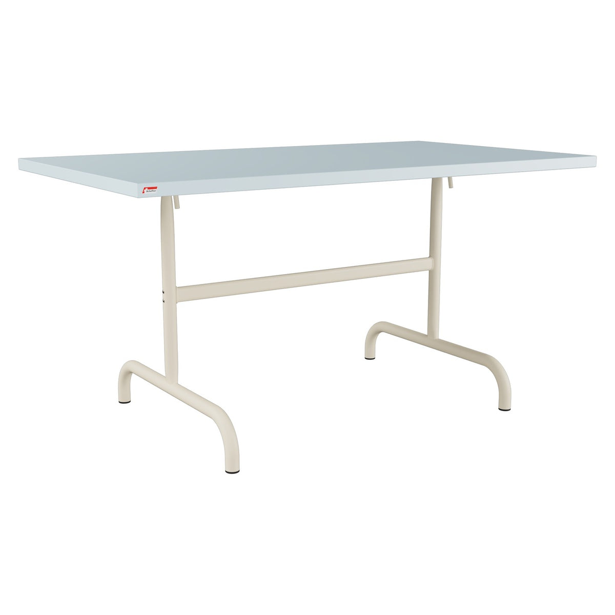 Schaffner Säntis Table repas rabattable 140x80cm – Bleu Pastel 51 / Sable Pastel 15