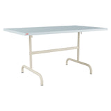 Schaffner Säntis Table repas rabattable 140x80cm – Bleu Pastel 51 / Sable Pastel 15