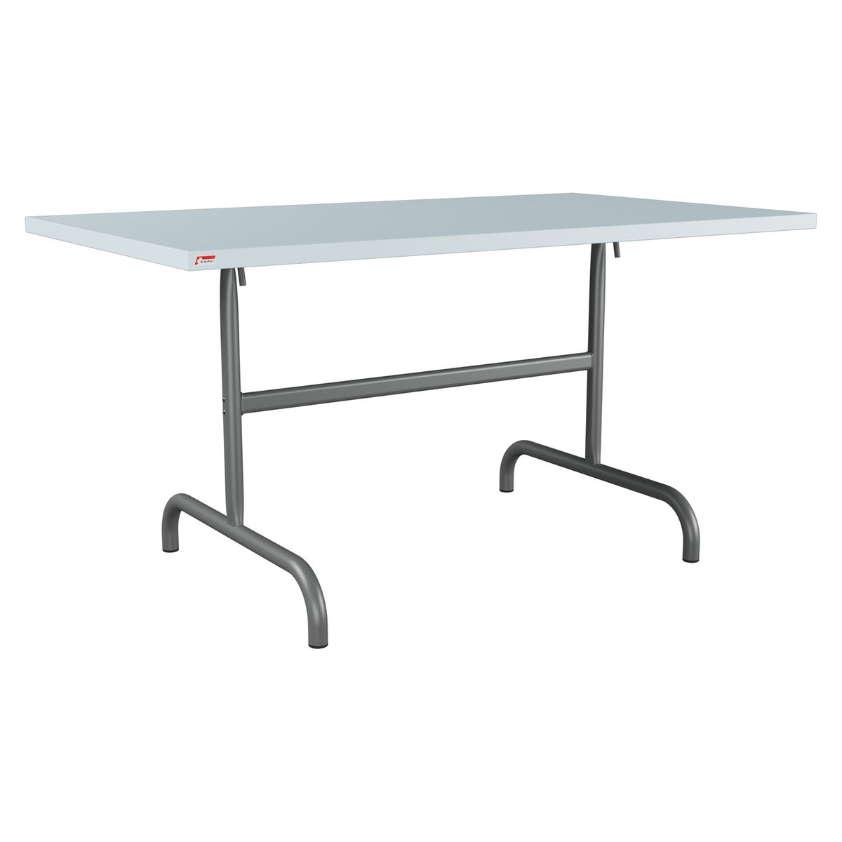 Schaffner Säntis Table repas rabattable 140x80cm – Bleu Pastel 51 / Graphite 73