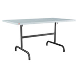 Schaffner Säntis Table repas rabattable 140x80cm – Bleu Pastel 51 / Anthracite 77