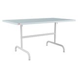Schaffner Säntis Table repas rabattable 140x80cm – Bleu Pastel 51 / Gris Argent 78