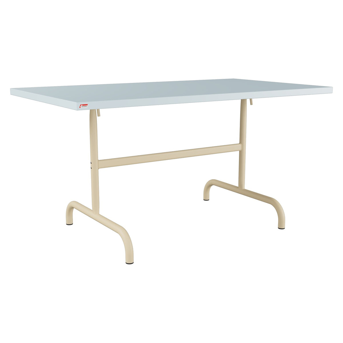 Schaffner Säntis Table repas rabattable 140x80cm – Bleu Pastel 51 / Marron Pastel 83