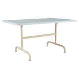 Schaffner Säntis Table repas rabattable 140x80cm – Bleu Pastel 51 / Marron Pastel 83