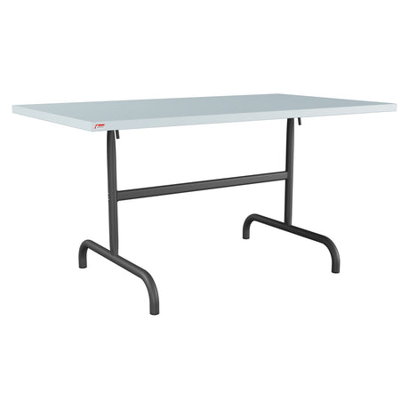 Schaffner Säntis Table repas rabattable 140x80cm – Bleu Pastel 51 / Noir 91