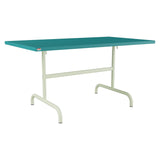 Schaffner Säntis Table repas rabattable 140x80cm – Bleu Kali 56 / Vert Pastel 64
