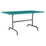 Schaffner Säntis Table repas rabattable 140x80cm – Bleu Kali 56 / Graphite 73