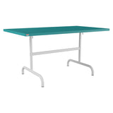 Schaffner Säntis Table repas rabattable 140x80cm – Bleu Kali 56 / Gris Argent 78