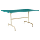 Schaffner Säntis Table repas rabattable 140x80cm – Bleu Kali 56 / Marron Pastel 83