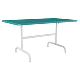 Schaffner Säntis Table repas rabattable 140x80cm – Bleu Kali 56 / Blanc 90