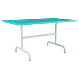 Schaffner Säntis Table repas rabattable 140x80cm – Turquoise 58 / Bleu Pastel 51