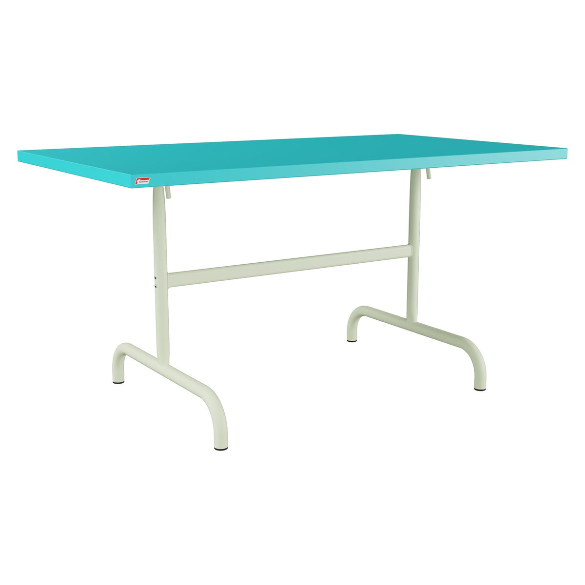 Schaffner Säntis Table repas rabattable 140x80cm – Turquoise 58 / Vert Pastel 64