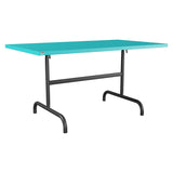 Schaffner Säntis Table repas rabattable 140x80cm – Turquoise 58 / Anthracite 77
