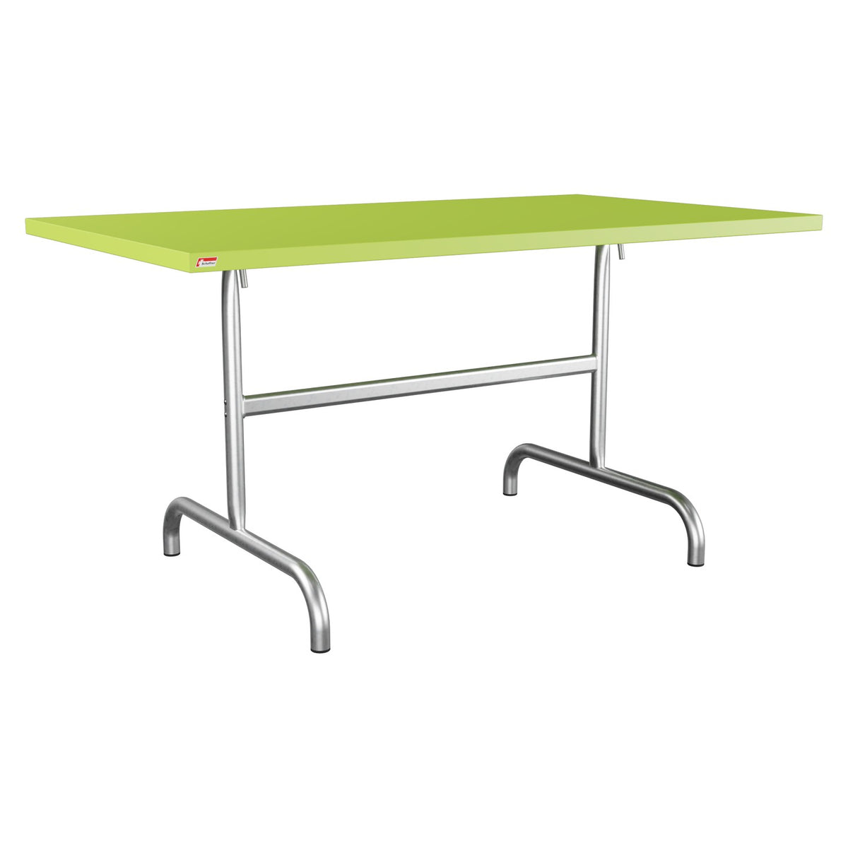 Schaffner Säntis Table repas rabattable 140x80cm – Vert clair 63 / Galvanisé à chaud 02