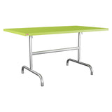 Schaffner Säntis Table repas rabattable 140x80cm – Vert clair 63 / Galvanisé à chaud 02