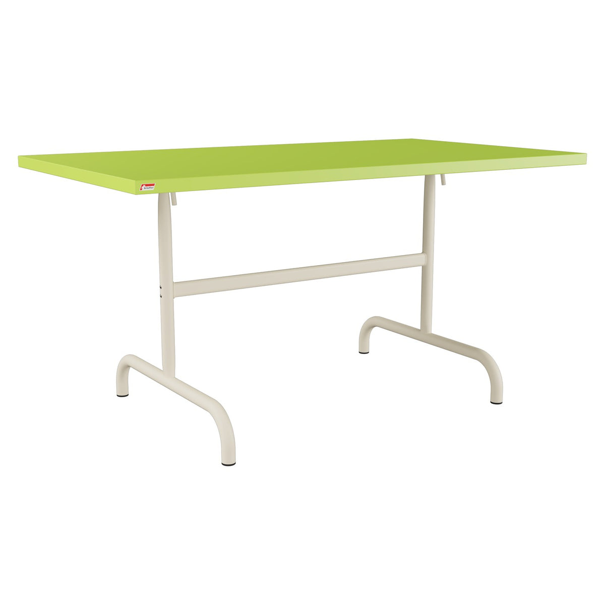 Schaffner Säntis Table repas rabattable 140x80cm – Vert clair 63 / Sable Pastel 15