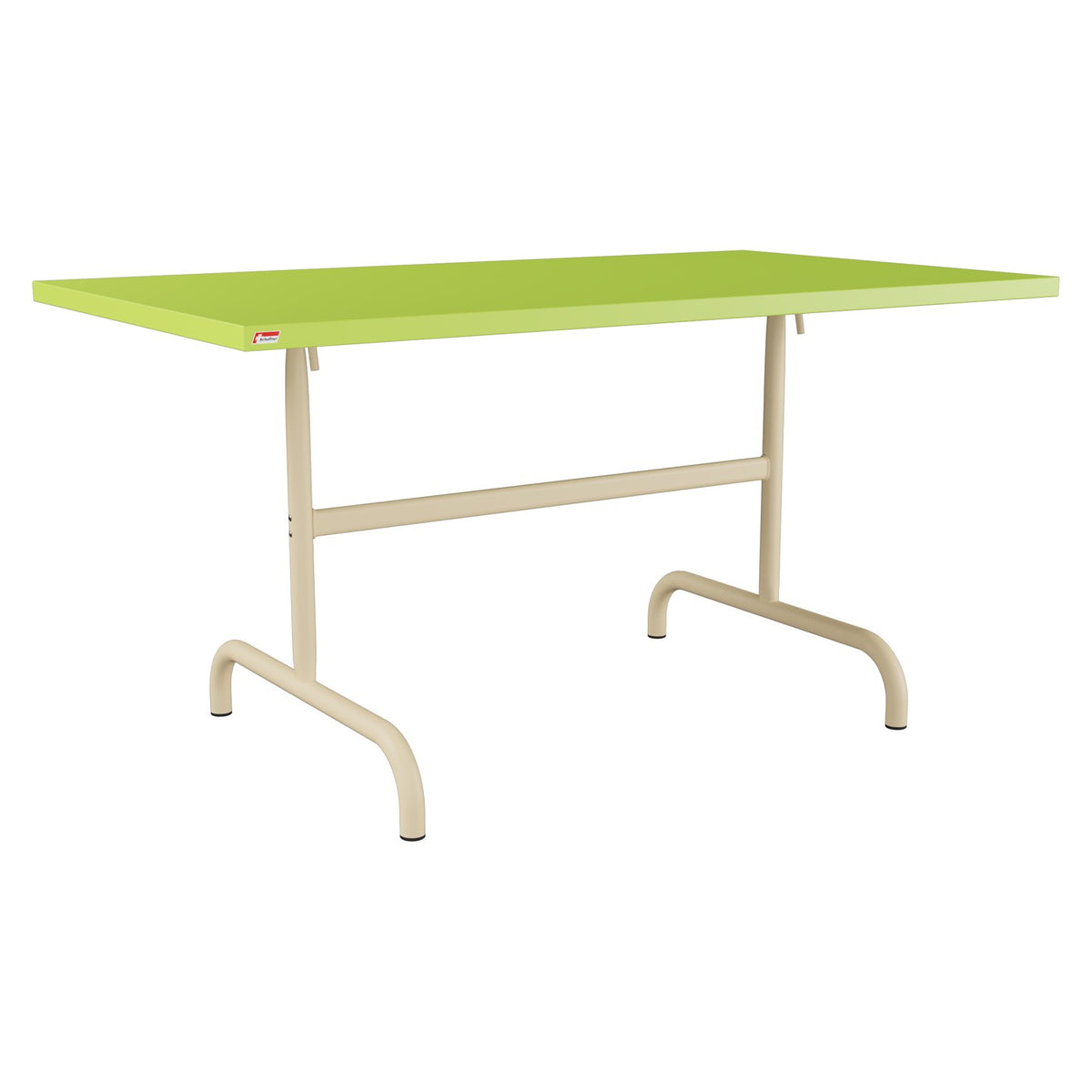 Schaffner Säntis Table repas rabattable 140x80cm – Vert clair 63 / Marron Pastel 83