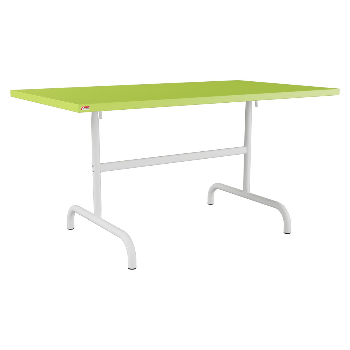 Schaffner Säntis Table repas rabattable 140x80cm – Vert clair 63 / Blanc 90