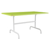 Schaffner Säntis Table repas rabattable 140x80cm – Vert clair 63 / Blanc 90