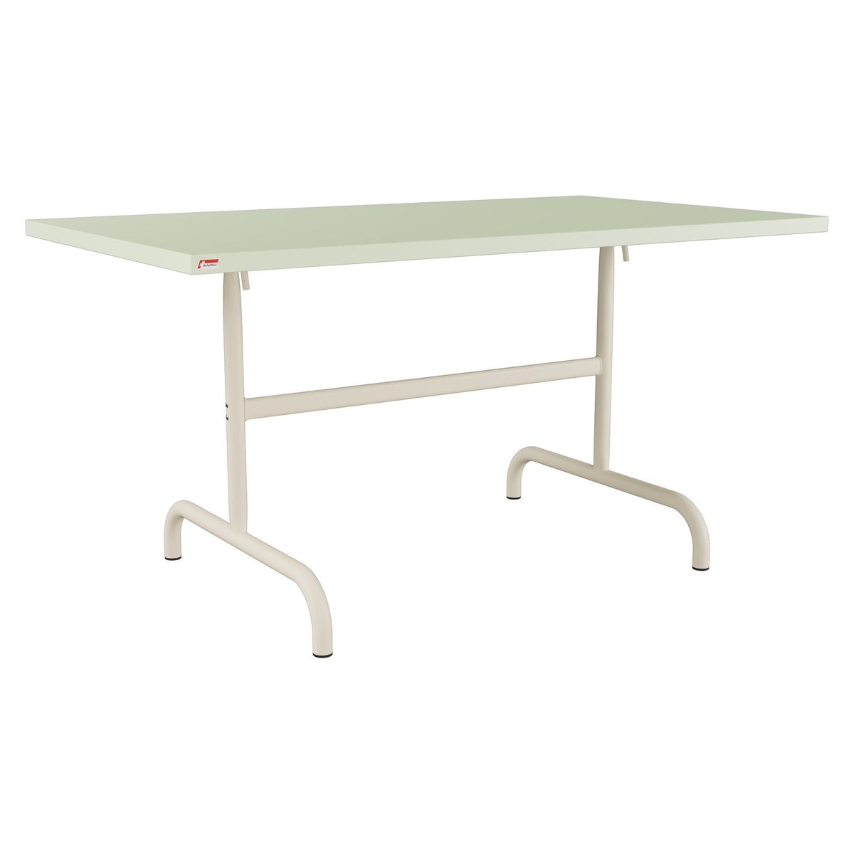 Schaffner Säntis Table repas rabattable 140x80cm – Vert Pastel 64 / Sable Pastel 15