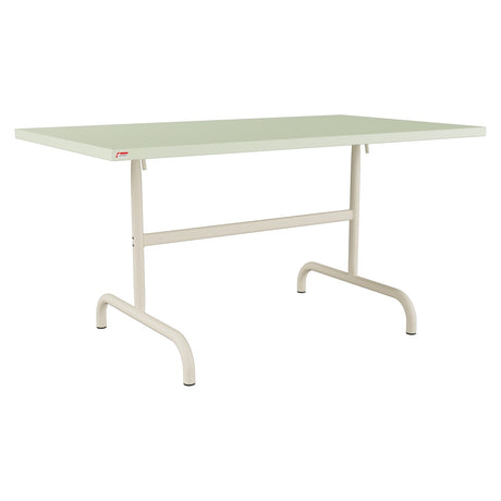 Schaffner Säntis Table repas rabattable 140x80cm – Vert Pastel 64 / Sable Pastel 15