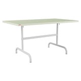 Schaffner Säntis Table repas rabattable 140x80cm – Vert Pastel 64 / Gris Argent 78